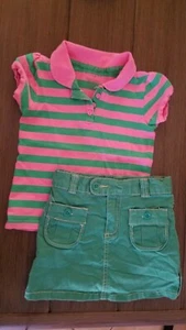EUC Girls Outfit Sonoma Top 4 & Children's Place Skirt Skort 5 - Picture 1 of 2