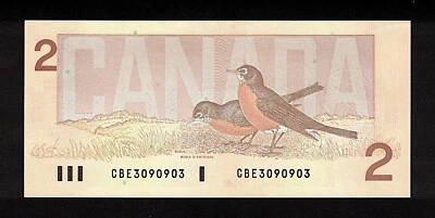 1986 RADAR Nota $2.00 CH AU EPQ ** 3090903 Escasso 3 Dígitos CHAVE Canadá Dois Dólares - Imagem 1 de 2