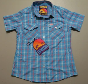 Camicia donna Dixxon Flannel Company media palma spiaggia a quadri nuova - Foto 1 di 6