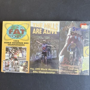 NOS 3x 1990s World MTB Championships VHS Tapes DH XC SEALED Giove Tomac Hans Rey - Picture 1 of 10