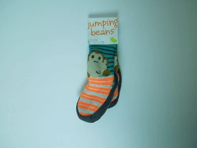 Jumping Beans Baby Boy Toddler Monkey Slipper Sock Size 6-12 Months - Image 1 of 4