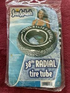 Sunsplash 38 Zoll Radial Reifen Schlauch aufblasbar Pool Spielzeug Vintage PVC Vinyl Neu - Bild 1 von 3
