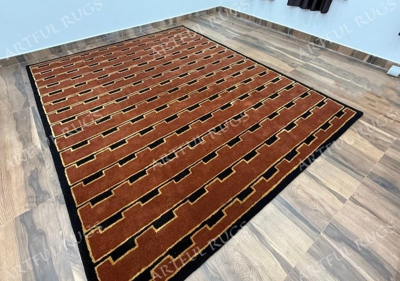 Hand-Tufted Wool Rug 9×12 ft - Nordic Knots  Design, Handmade Area Rug - Image 1 of 4