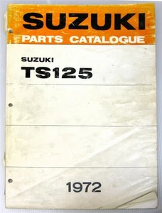 SUZUKI TS125 Illustrated Motorcycle Parts List 1972 3rd Edition N American - Picture 1 of 8