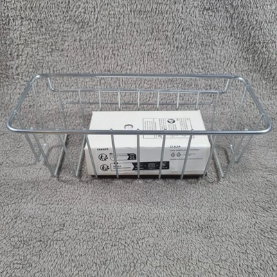 IKEA Krokfjorden Basket with Suction Cup Zinc Plated Bathroom Storage 24x11 cm - Image 1 of 4