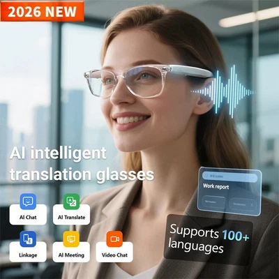 AI Smart Glasses Kamera/Aufnahme/Video/Anti-Shake/Übersetzung/Erkennung - Bild 1 von 4
