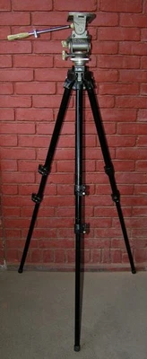 Bogen 3221 Heavy Duty Tripod Legs & GitzoR. No. 4 Head - Image 1 of 4