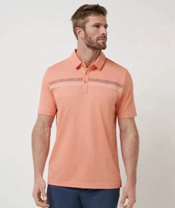 Camisa polo Travis Mathew Roaming Routes para hombre nueva con etiquetas.  Terracota.  Talla mediana. - Imagen 1 de 7