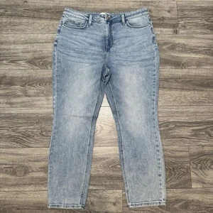 Pantalones de mezclilla LC Lauren Conrad para mujer azules ajustados al tobillo aspecto vintage talla 16 - Imagen 1 de 14