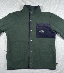 North Face Sherpa Fleece Jacket Men’s Large Green - Picture 1 of 23