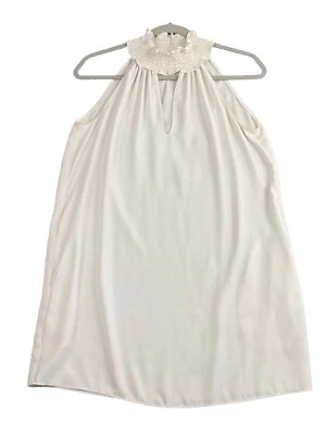 Vestido túnica Amanda Uprichard NY con volantes bolsillos simulados talla pequeña marfil mini EXCELENTE Foto 1 de 4