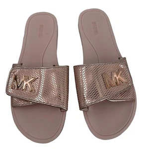 MICHAEL KORS Women's PALMER Mesh Rosegold Slide Sandal Size 11 M - Picture 1 of 7