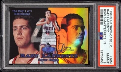 1998-99 Flair Showcase #30 Raef LaFrentz Masterpieces Row 1 PSA8 1/1 one of one - Image 1 of 2