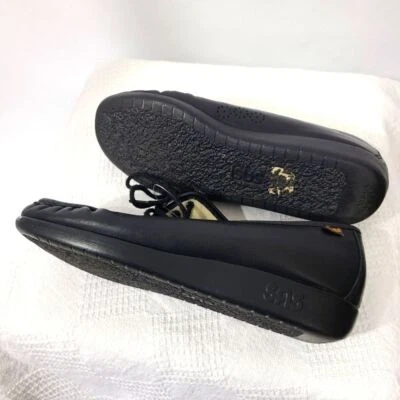 Zapatos informales de cuña SAS para mujer talla 10 1/2 M negros de rebote estrecho Foto 1 de 4
