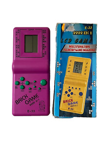 Brick Game 9999-in-1 Super ,E-33 Pink LCD Electronic Handheld Video Game