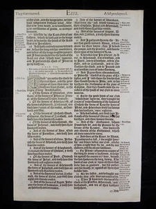 1583 Noblest Geneva Bible Folio- Book of Ezra- YOU PICK - Picture 1 of 6