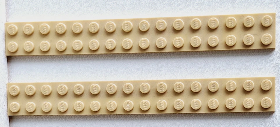 Lego 2 x Platte 2x16 beige 4282 Basic Zubehör Bauplatte Grundplatte - Bild 1 von 1