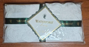 Waterford Linens Clarendon Pattern Cocktail Napkins Pearl Set Of 4 Unused NIP - Picture 1 of 4