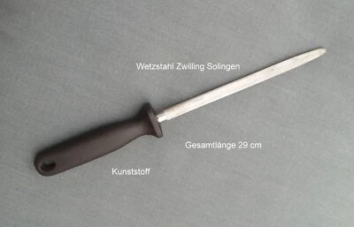Wetzstahl, Messerschärfer Zwilling J.A. Henckels, Kunststoffgriff m. Aufhängeöse - Bild 1 von 2