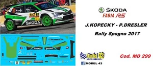 DECAL 1/43 - SKODA FABIA R5 - KOPECKY - Rally Spagna 2017 - Imagen 1 de 1