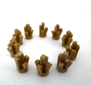 (10) NEW LEGO Crystal Rocks Lot-PEARL GOLD-5 Point Gem Jewel Treasure - Picture 1 of 6