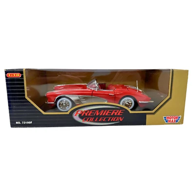 Motormax 1958 Chevrolet Corvette Premiere Collection 1:18 Diecast - Image 1 of 4