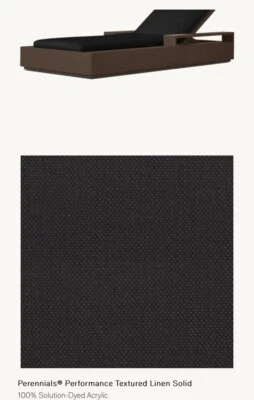 Restoration Hardware  MARBELLA ALUMINUM Single CHAISE CUSHIONS  Perennial Black - Image 1 of 4