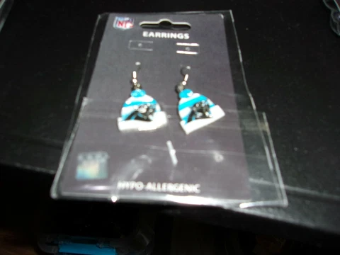 Carolina Panthers Stocking Cap  Earrings  Brand New Great Stocking Stuffers Cover