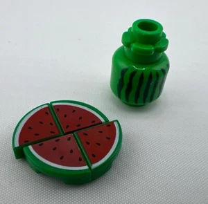 NEW Lego Minifig WATERMELON -Girl Friends Kitchen Green Striped Fruit Plant Food - Picture 1 of 4