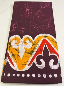 BATIK High Quality African Ankara Wax Print, 100% Cotton, Sell by 6 Yards - Picture 1 of 3