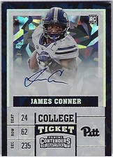 2017 Contenders Draft Picks James Conner Cracked Ice College Ticket Auto 4/23!