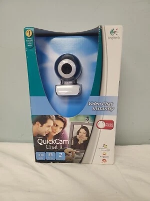 NIP SEALED New Sealed Vintage Logitech Quickcam Chat Web Cam, SKYPE, ZOOM - Image 1 of 4