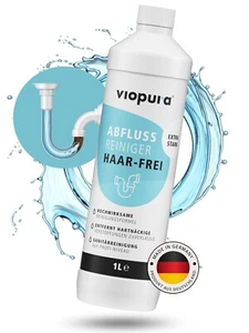 viopura Abflussreiniger Extra Stark Rohrreiniger MADE IN GER 1000 ml - Rohrfrei - Bild 1 von 7