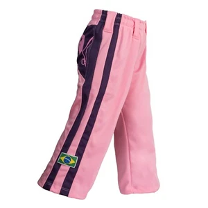 Pink/Purple Brazil Capoeira Kids Children Abada Sport Trousers Pants 3-14 yrs - Picture 1 of 4