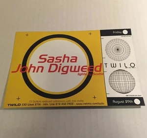 Rare Vintage 90s Club Flyer: SASHA & DIGWEED @ TWILO NYC flyer invite - Picture 1 of 2