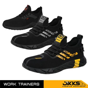 Mens Safety Shoes Work Trainers Jikks Steel Toe Cap Lightweight Hiking Boots UK - Picture 1 of 19