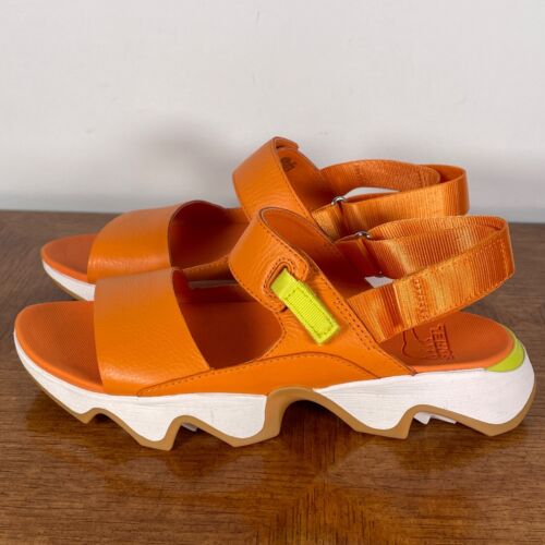 SOREL Kinetic Impact II Damenschlinge niedrige Sandalen orange Leder Outdoor Größe 9