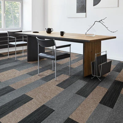 Teppichdielen Walnut Teppichfliesen selbstliegend robust & antistatisch 3 Farben - Bild 1 von 4