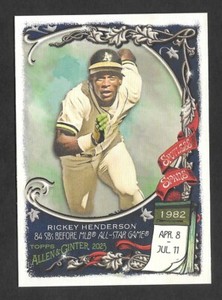 2023 Topps Allen & Ginter RICKEY HENDERSON Spotless Spans - ATHLETICS - #SS-28