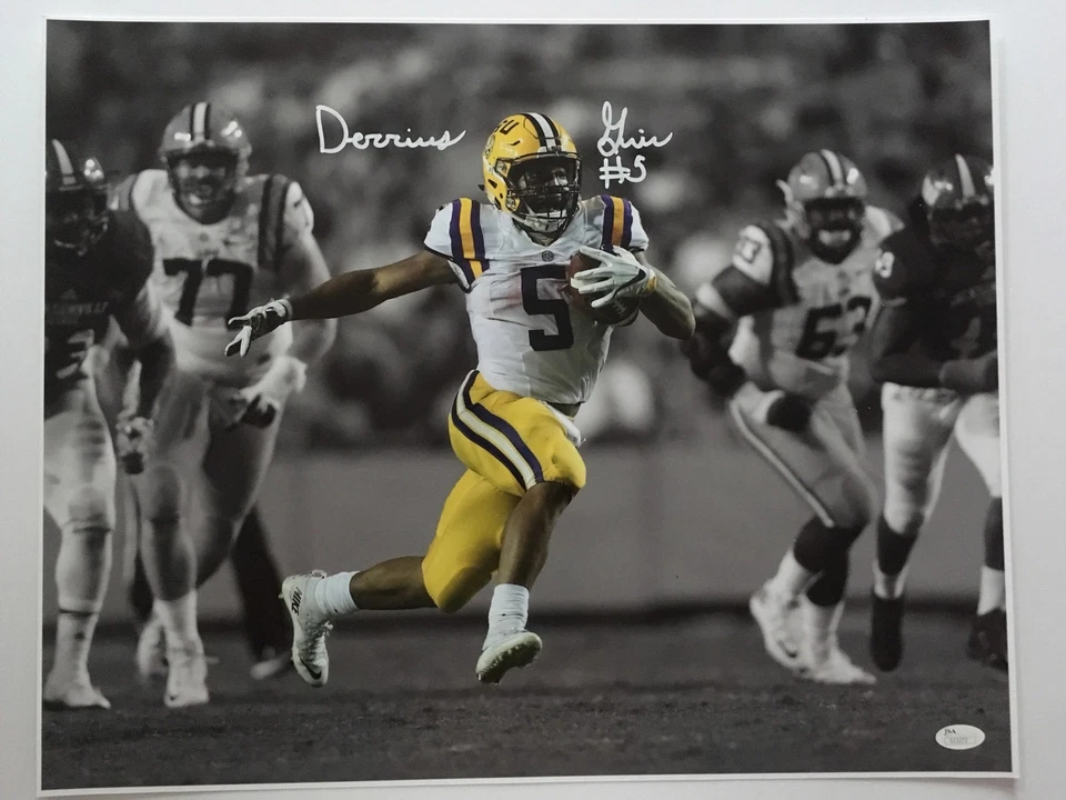 Derrius Guice Signed Autographed 16x20 Photo LSU Tigers JSA COA NCAAF - Image 1 of 1