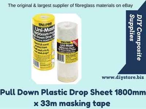 Pull Down Plastic Drop Sheet 1800mm x 33m masking tape - (FREE FREIGHT) - Picture 1 of 1