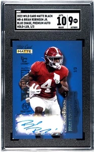 Wild Card 2022 azul mate persecución Brian Robinson Jr. autógrafo novato SGC 9 1/3 - Imagen 1 de 2