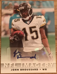 2007 SP Chirography Signs NFL Imagery Autographs Silver John Broussard NFLI-BR - Picture 1 of 3