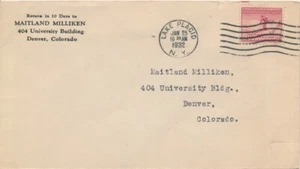#716 III Winter Olympics Lake Placid MAITLAND MILLIKEN Denver Colorado FDC - Picture 1 of 1