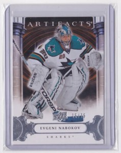 2009-10 UD ARTIFACTS SILVER BASE SP 15/75 EVGENI NABOKOV #52 SAN JOSE SHARKS