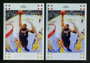 2007 TOPPS CHROME 3 DWAYNE WADE REFRACTORS MATCHED PAIR /999 SAME PACK PULL GEMS - Picture 1 of 3