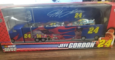 JEFF GORDON WINNER'S CIRCLE 2007 NASCAR STOCK CAR #24 DIE CAST, HAULER TIN SET - Image 1 of 4