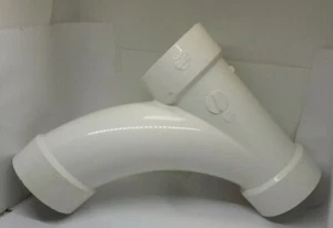 3 " PVC DWV  Sanitary Tee 45 Degree Wye.  Hub X Hub X Hub. Sch 40 new - Imagen 1 de 4