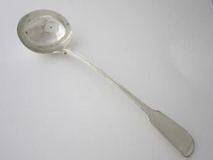 Antique Sterling Silver Fiddle & Thread Soup Ladle - 1865 by Thomas Smily - Picture 1 of 8