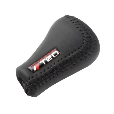 TRD STYLE LEATHER BLACK STITCHING 5 SPEED MANUAL SHIFT GEAR KNOB MR2 SUPRA - Image 1 of 3